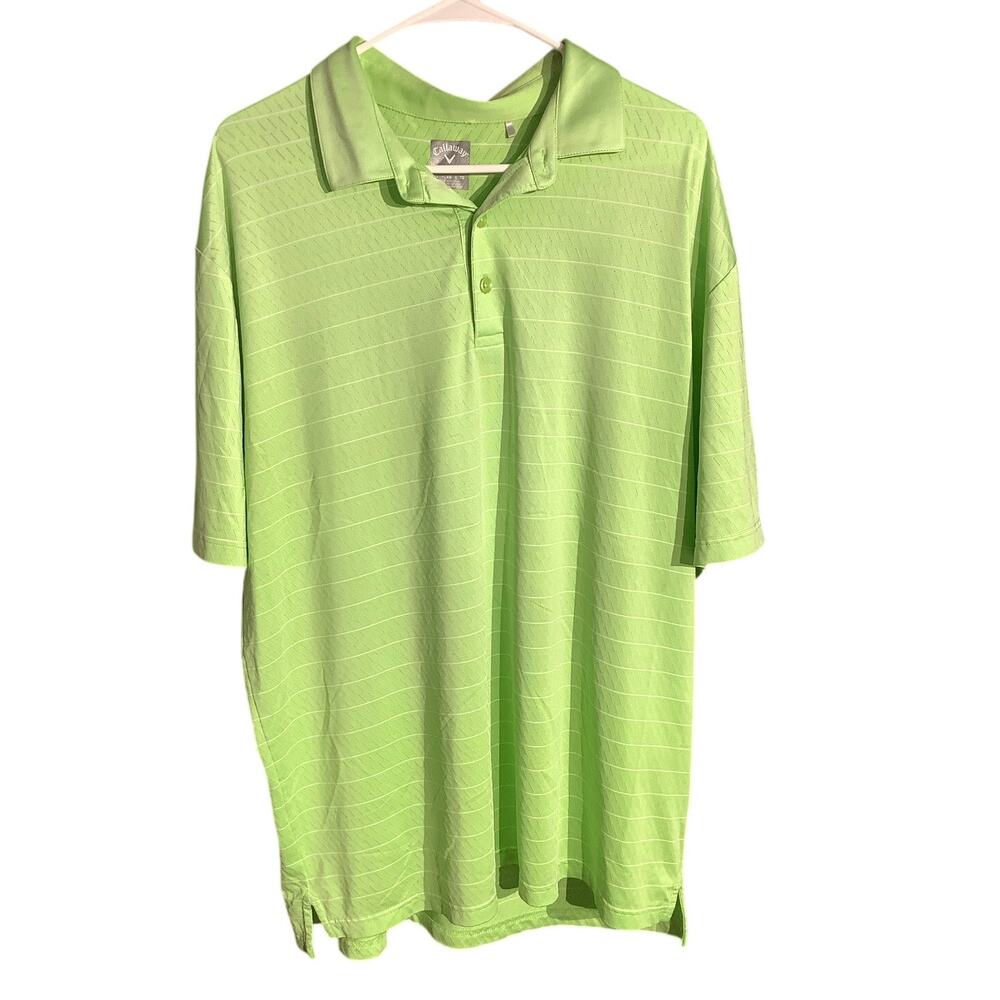 Callaway Golf Polo Lime Green Men’s XL Performance — Golf, Athletic, Sporty
